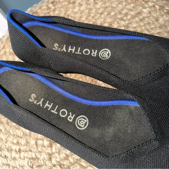 Rothy's The Flat Black Women's Slip On Flats Size 9 - Picture 3 of 10